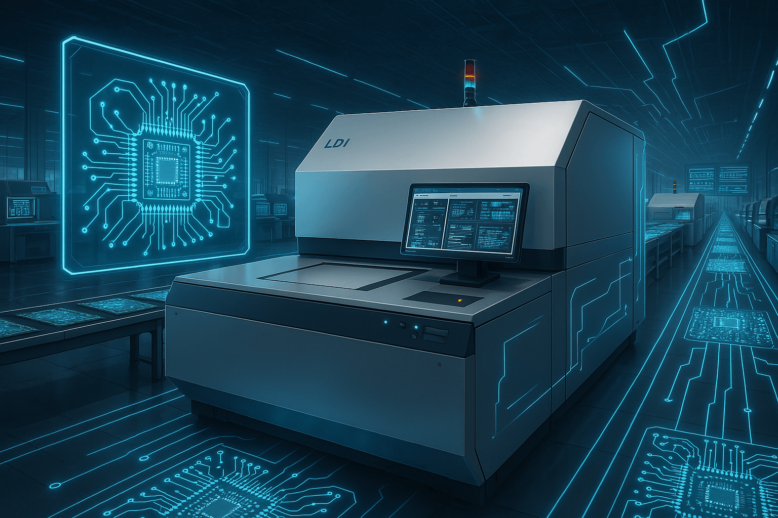 Как УФ-волоконный лазер с длиной волны 375 нм/405 нм используется для LDI?