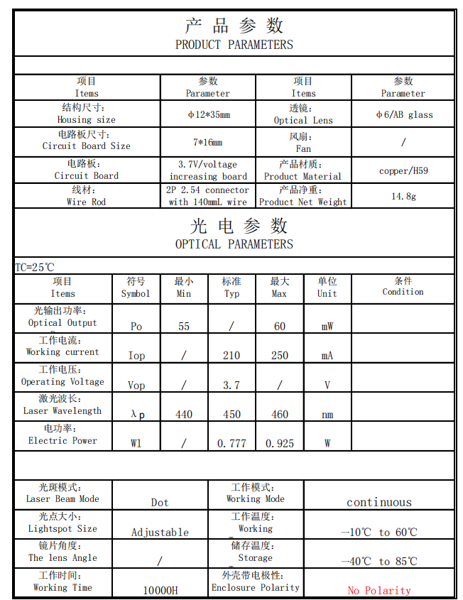 Синий лазерный модуль мощностью 60 мВт2
