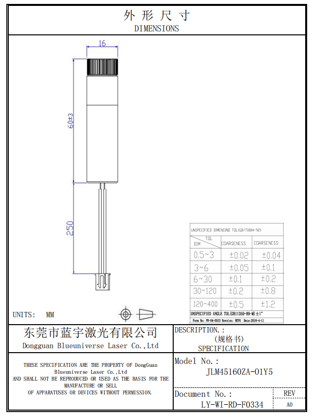 синий лазерный модуль